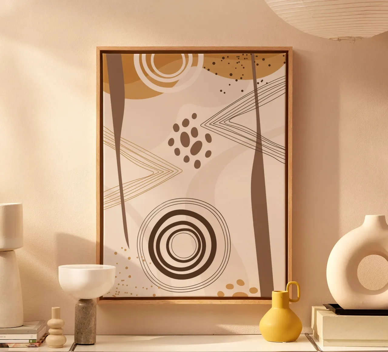 Elegant line pattern canvas by Whole©