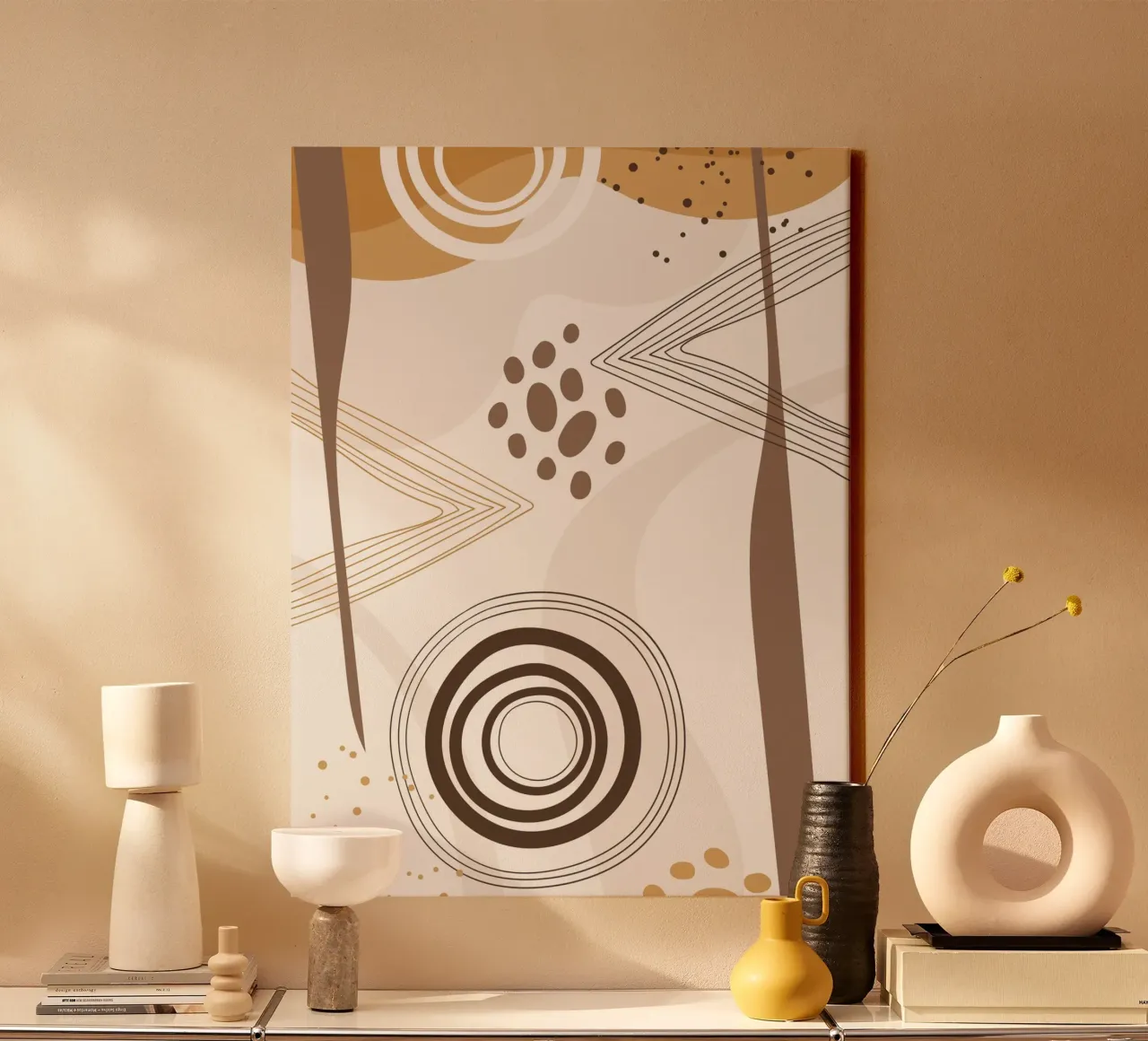 Elegant line pattern canvas by Whole©