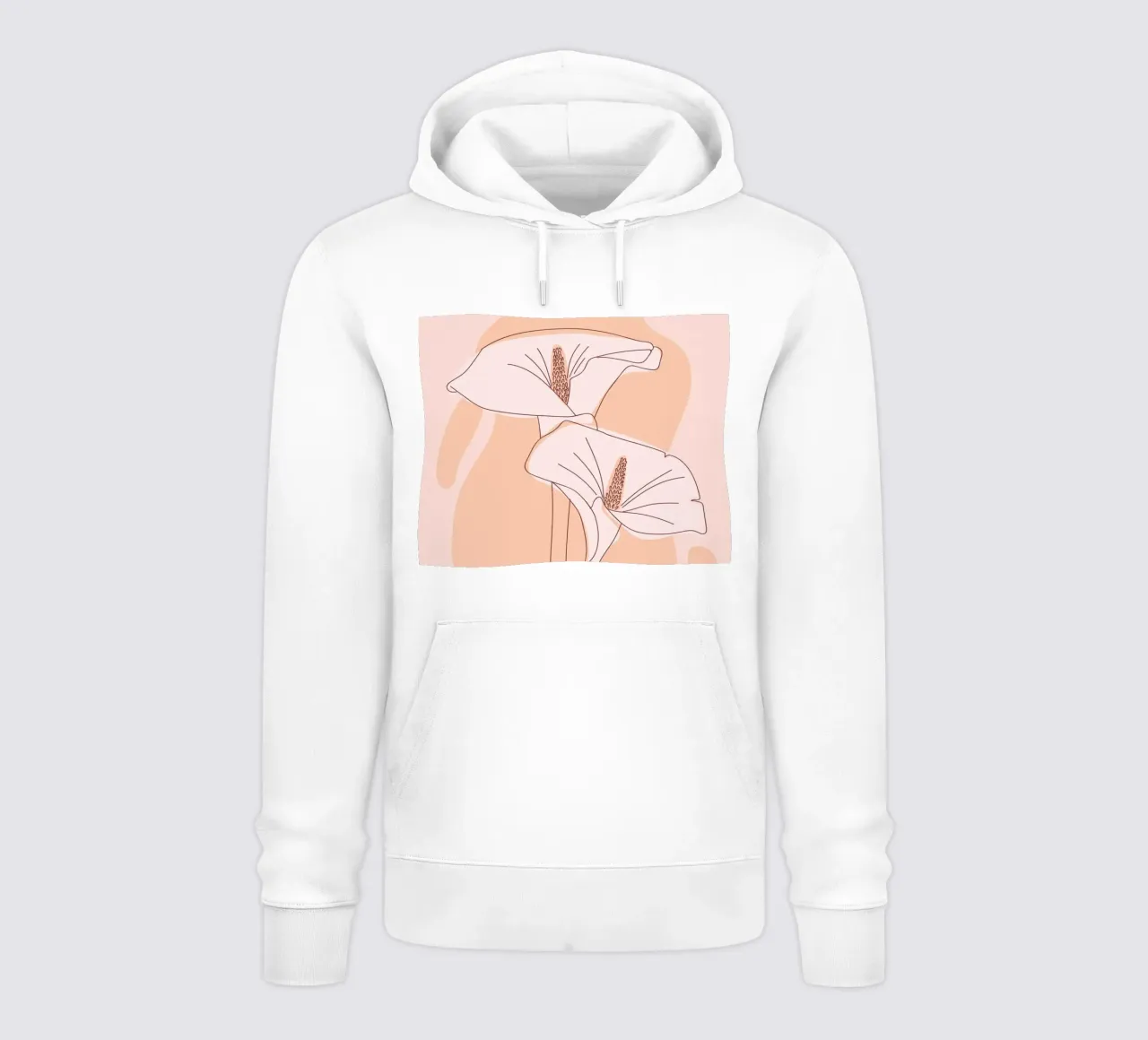 Delicate linee floreali felpa con cappuccio da Whole©