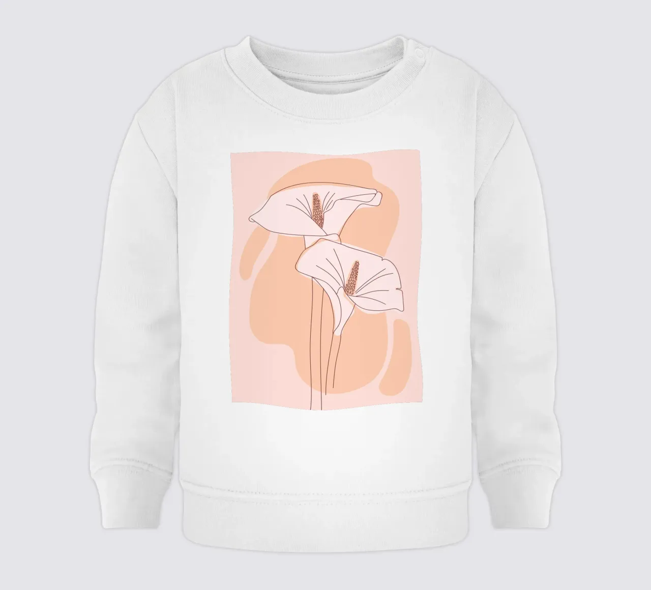 Delicate linee floreali felpa neonato da Whole©