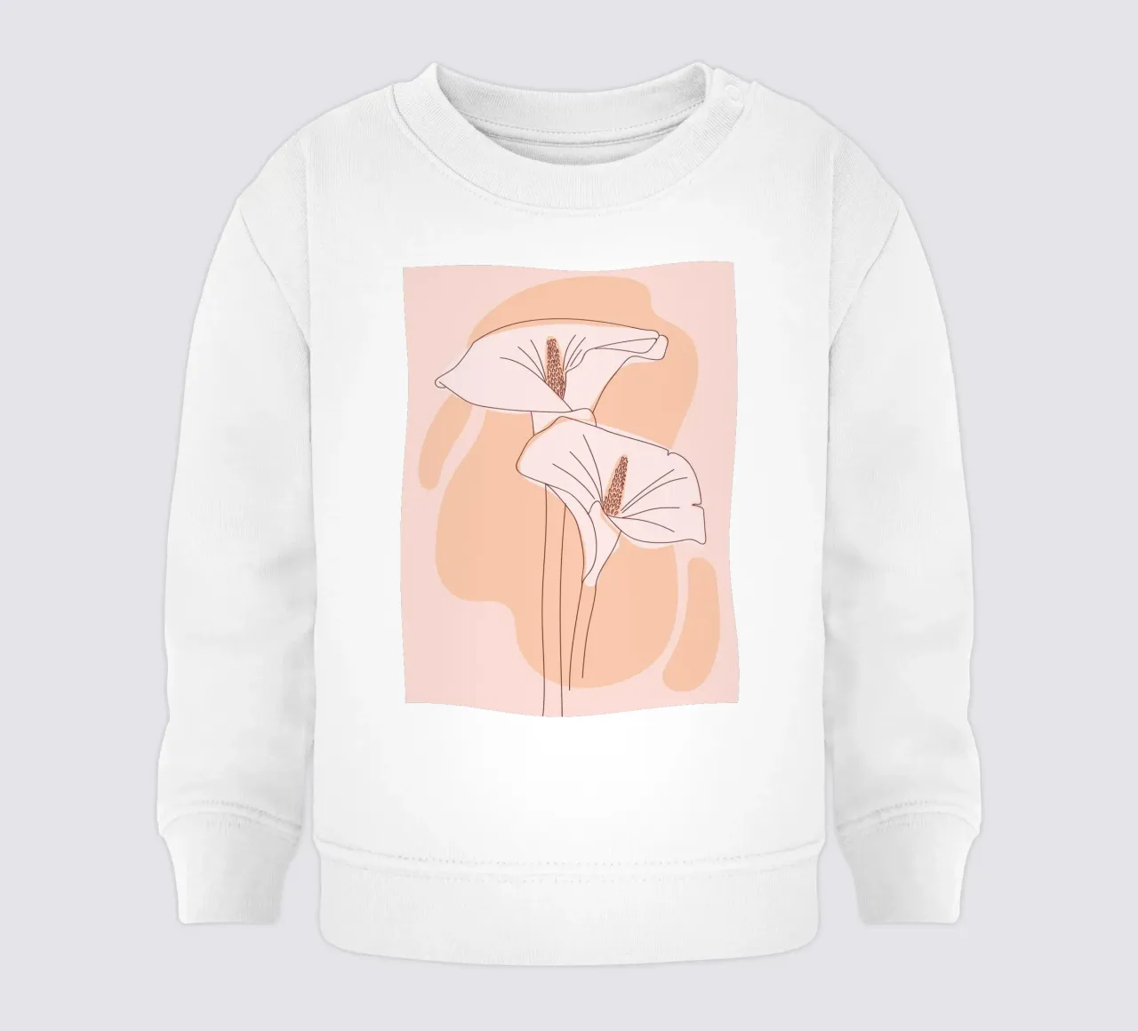 Delicate linee floreali felpa neonato da Whole©