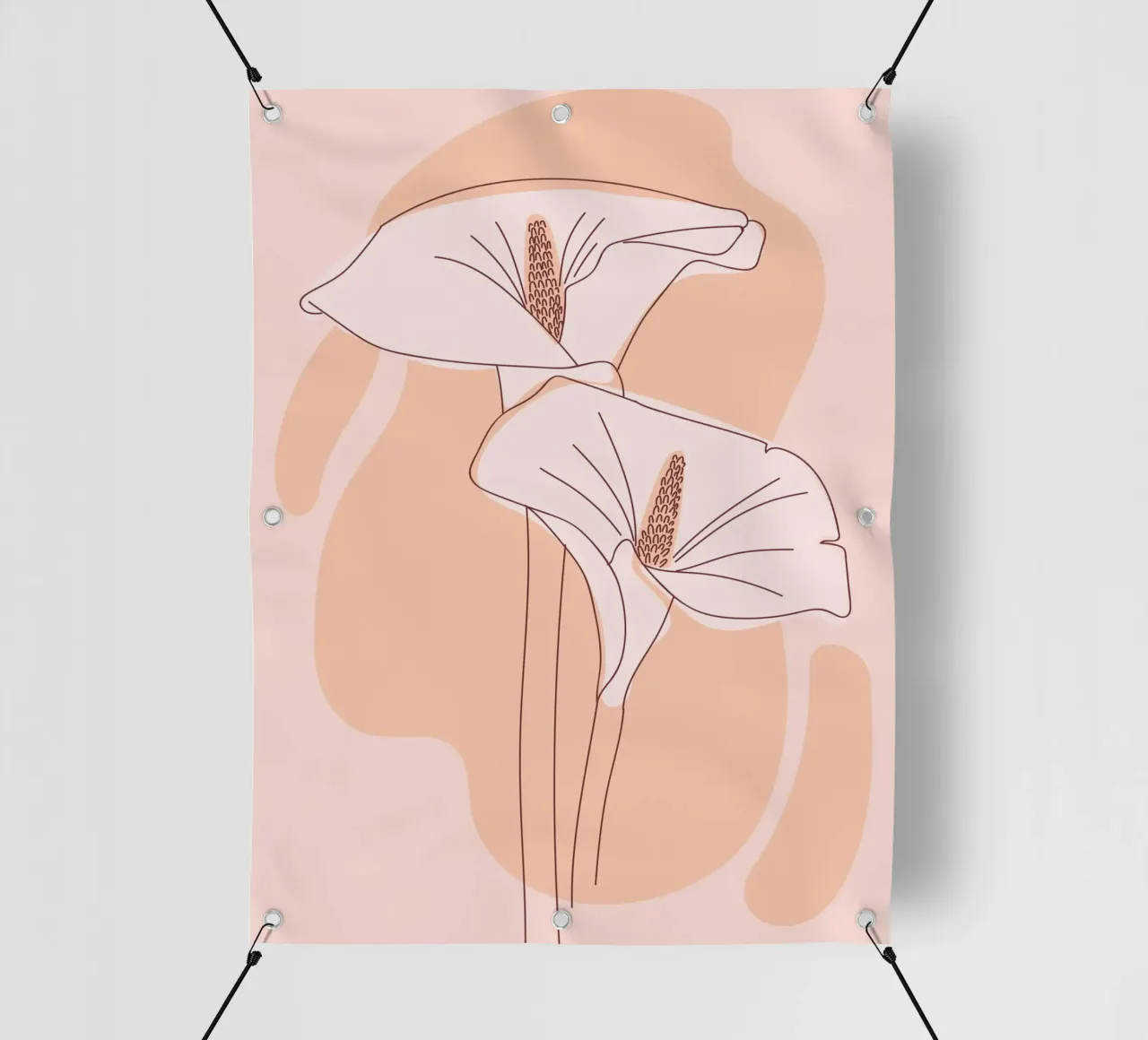 Delicate linee floreali telo in pvc da Whole©