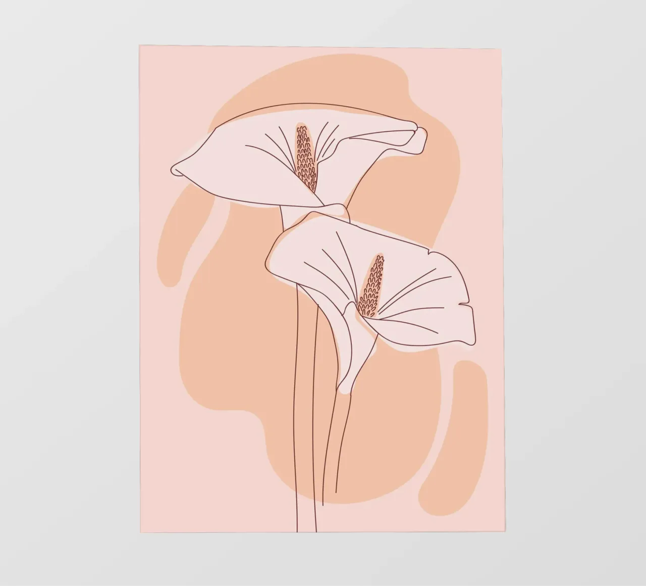Delicate linee floreali telo in pvc da Whole©