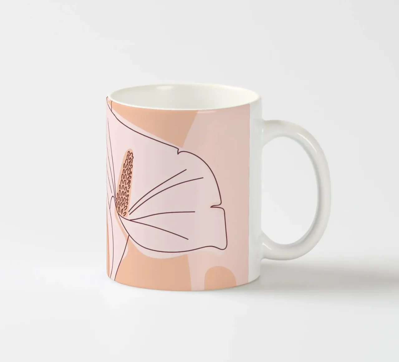 Delicate linee floreali tazza in ceramica da Whole©
