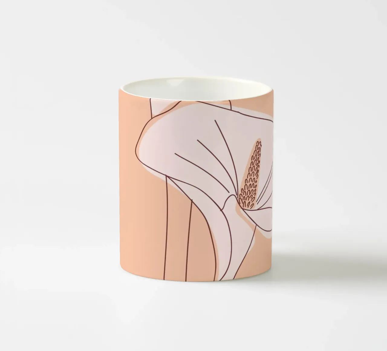 Delicate linee floreali tazza in ceramica da Whole©