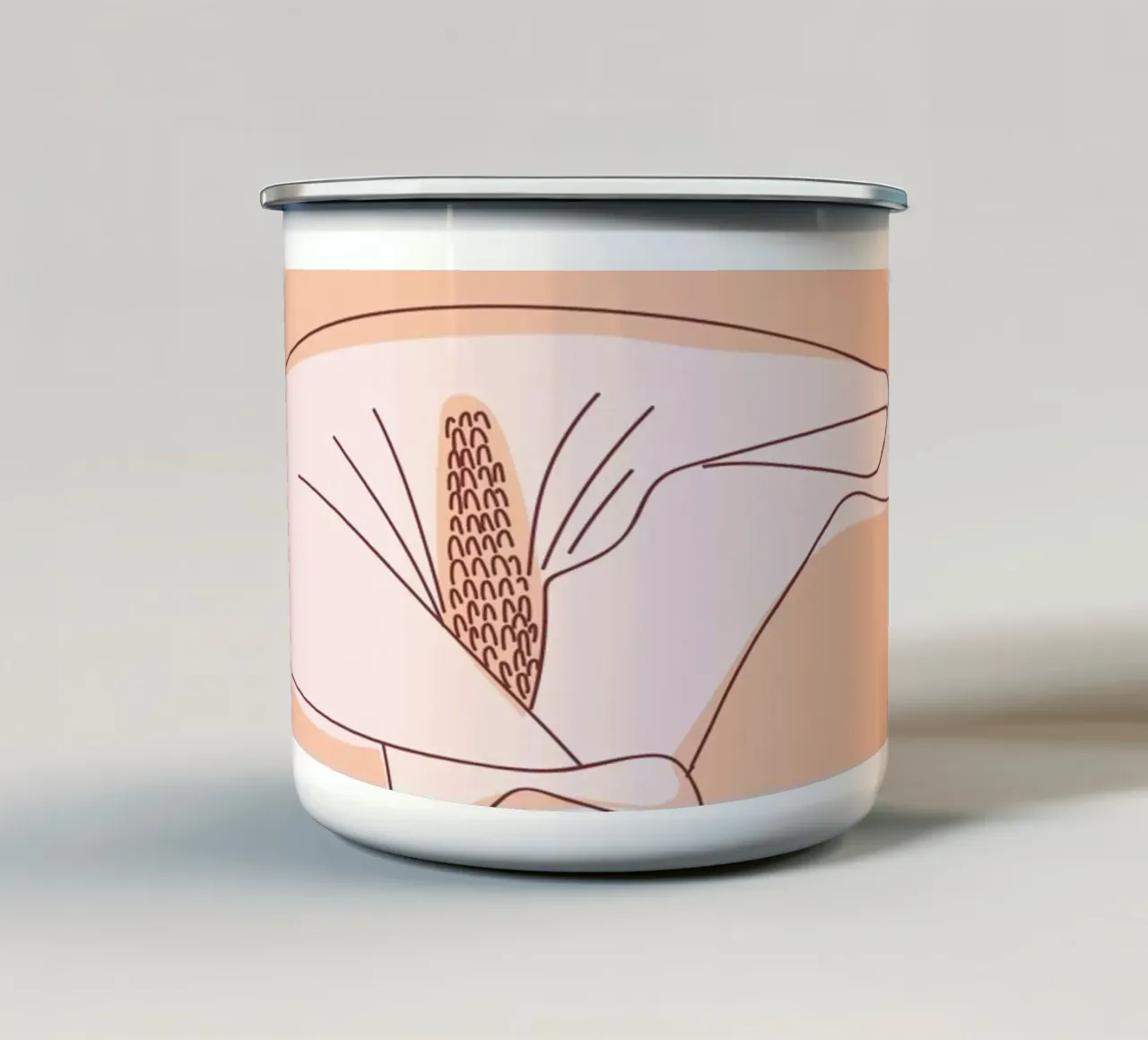 Delicate linee floreali tazza in smalto da Whole©