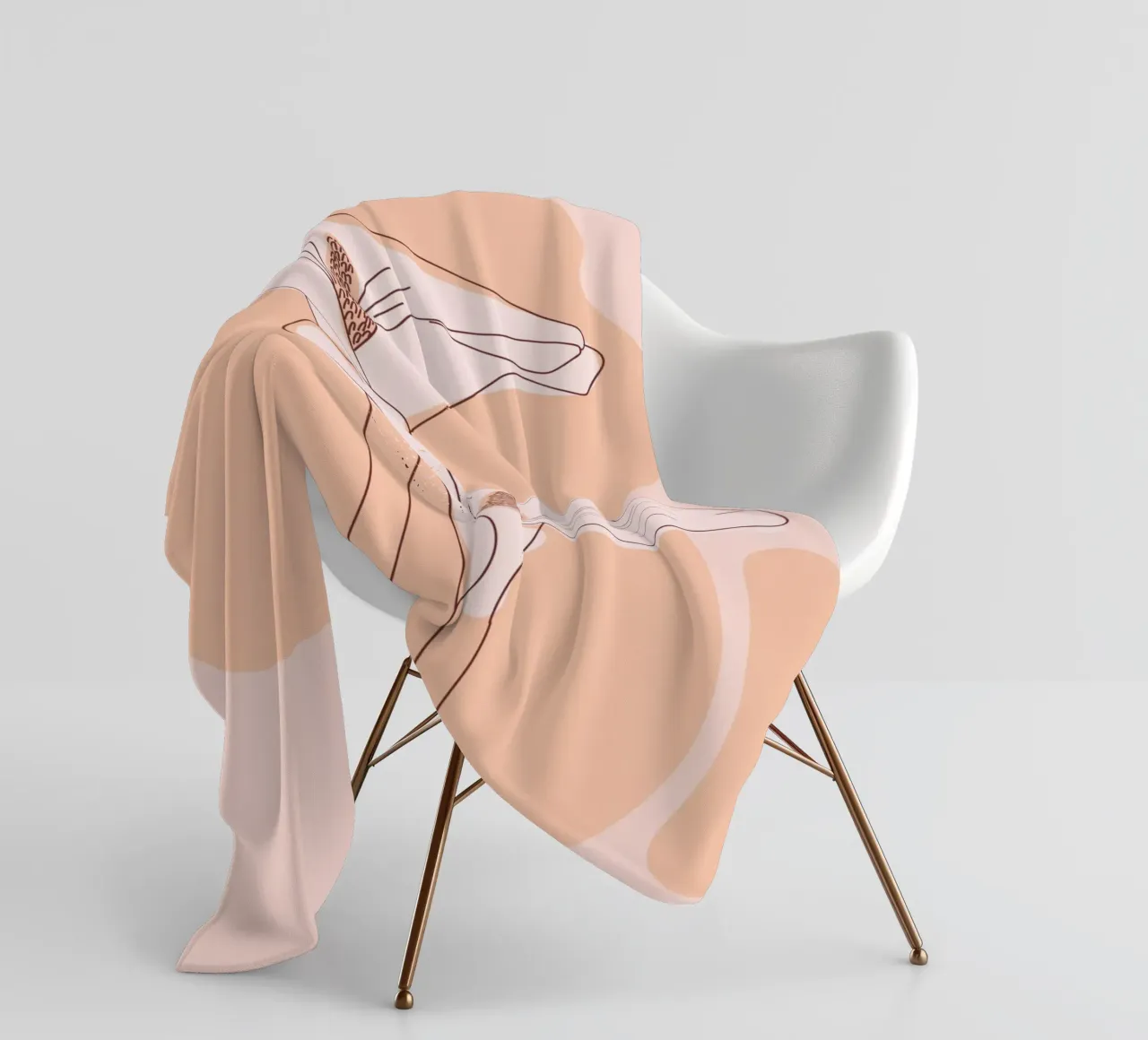Delicate linee floreali coperta in pile da Whole©