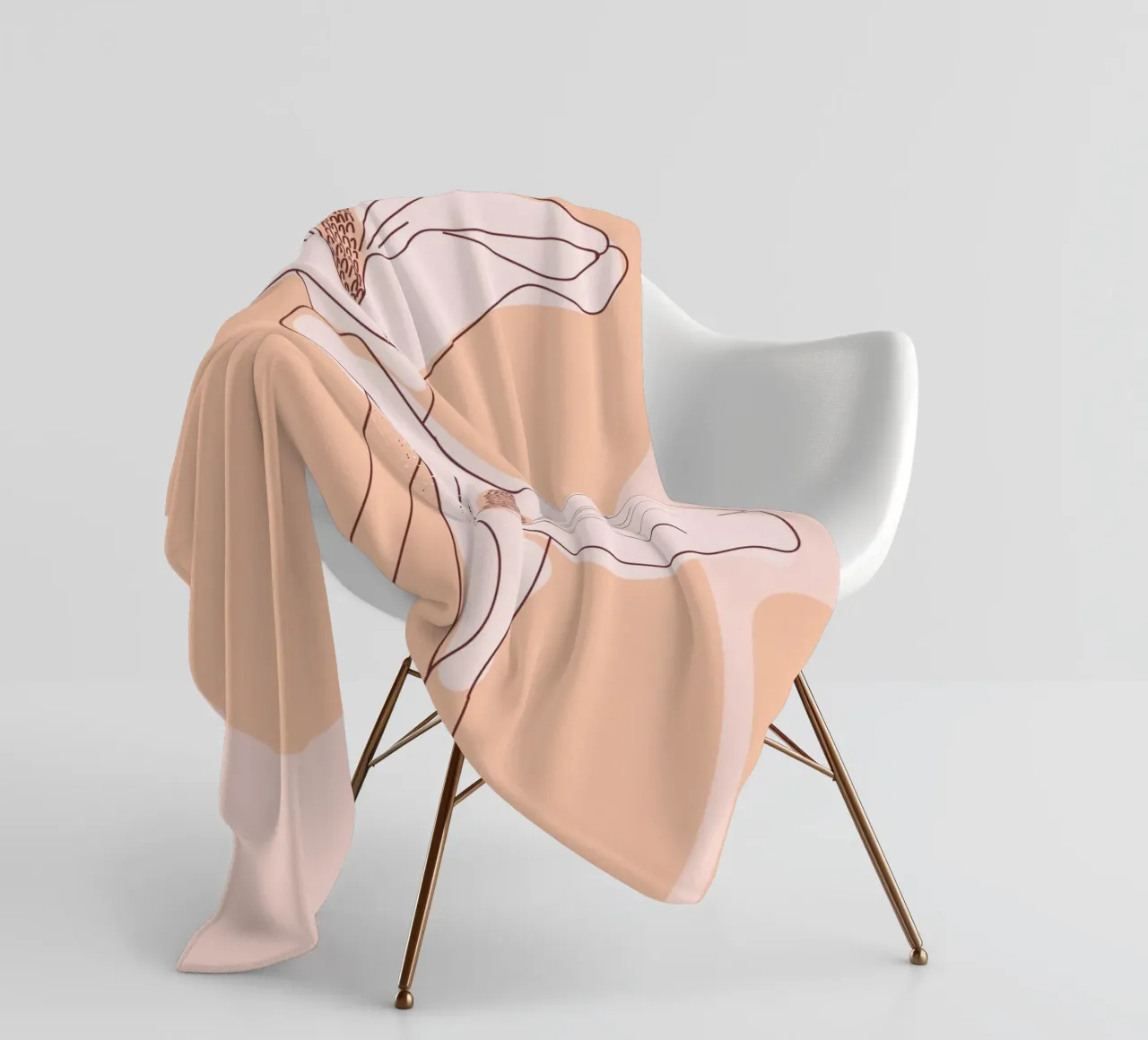 Delicate linee floreali coperta in pile da Whole©