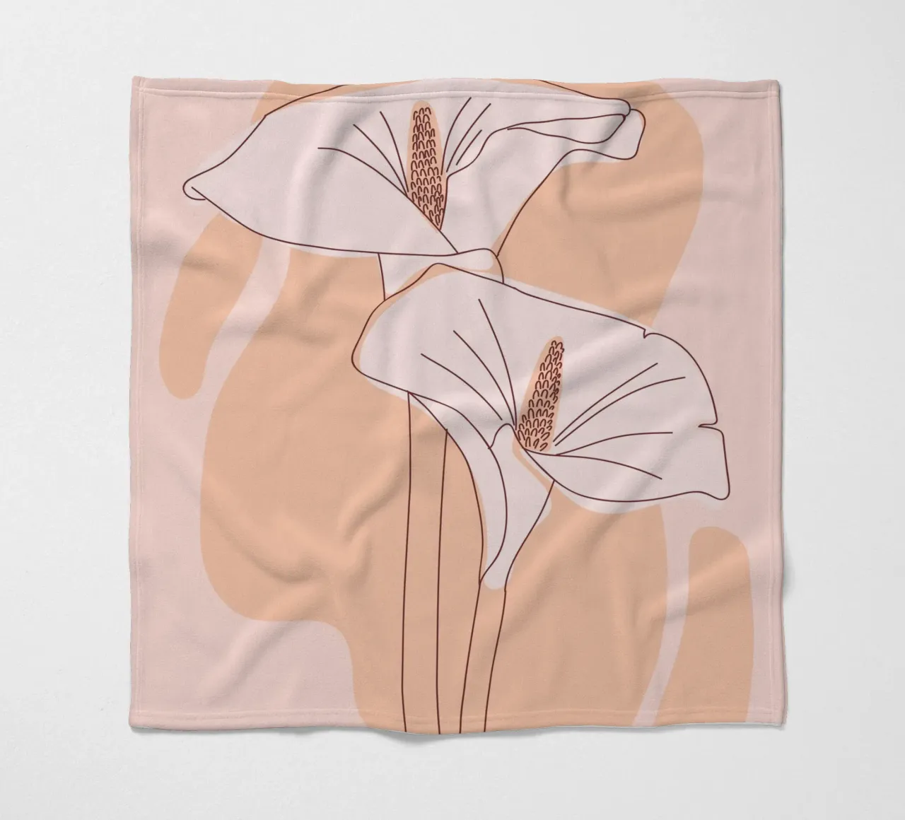 Delicate linee floreali coperta in pile da Whole©