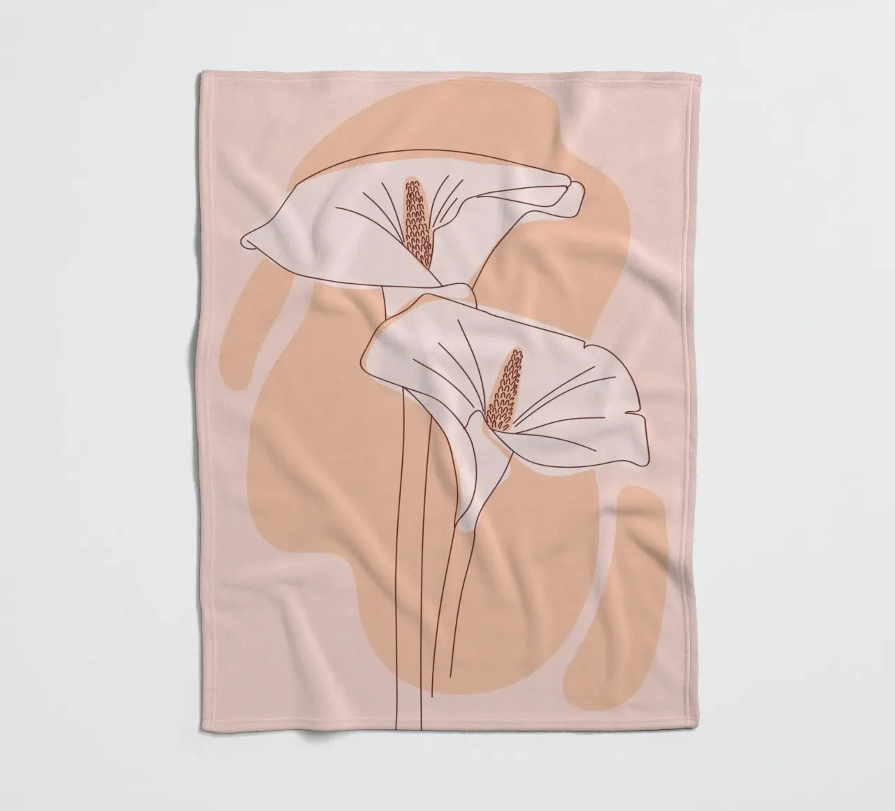 Delicate linee floreali coperta in pile da Whole©