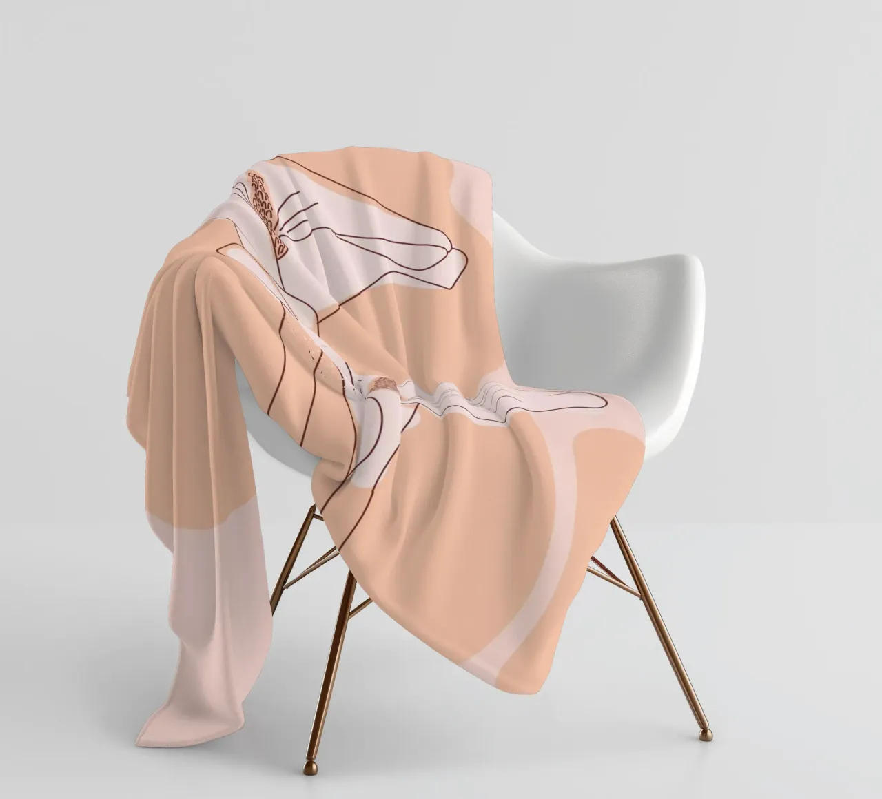 Delicate linee floreali coperta in pile da Whole©
