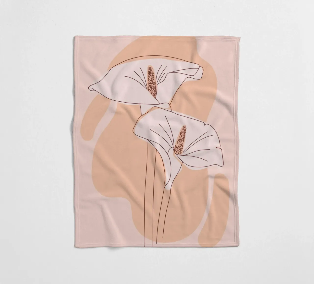 Delicate linee floreali coperta in pile da Whole©