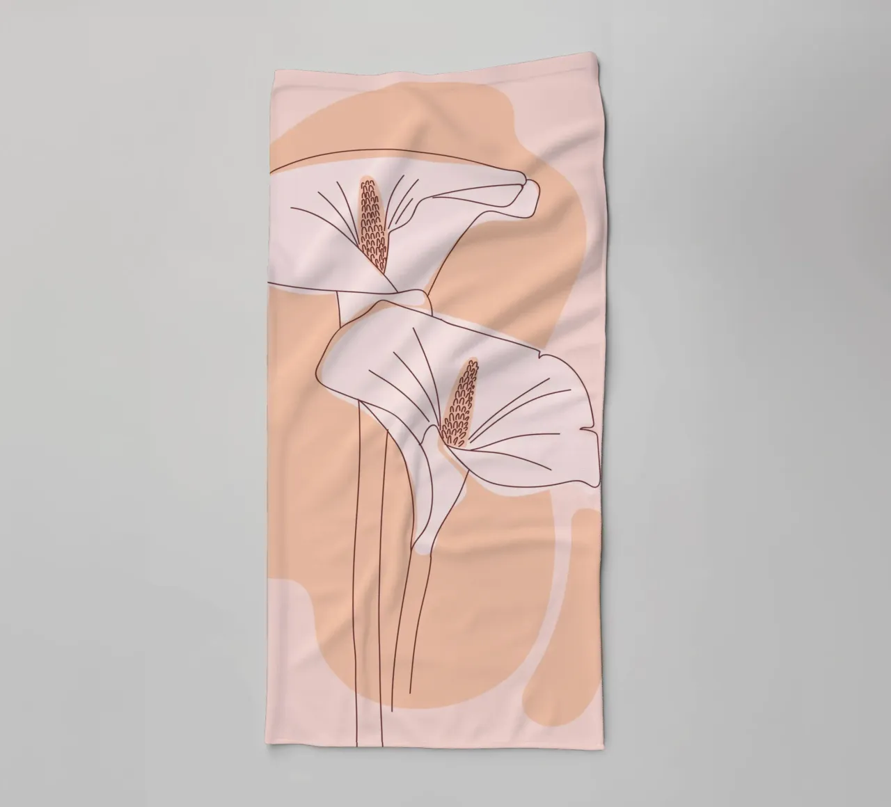 Delicate linee floreali asciugamano da bagno da Whole©