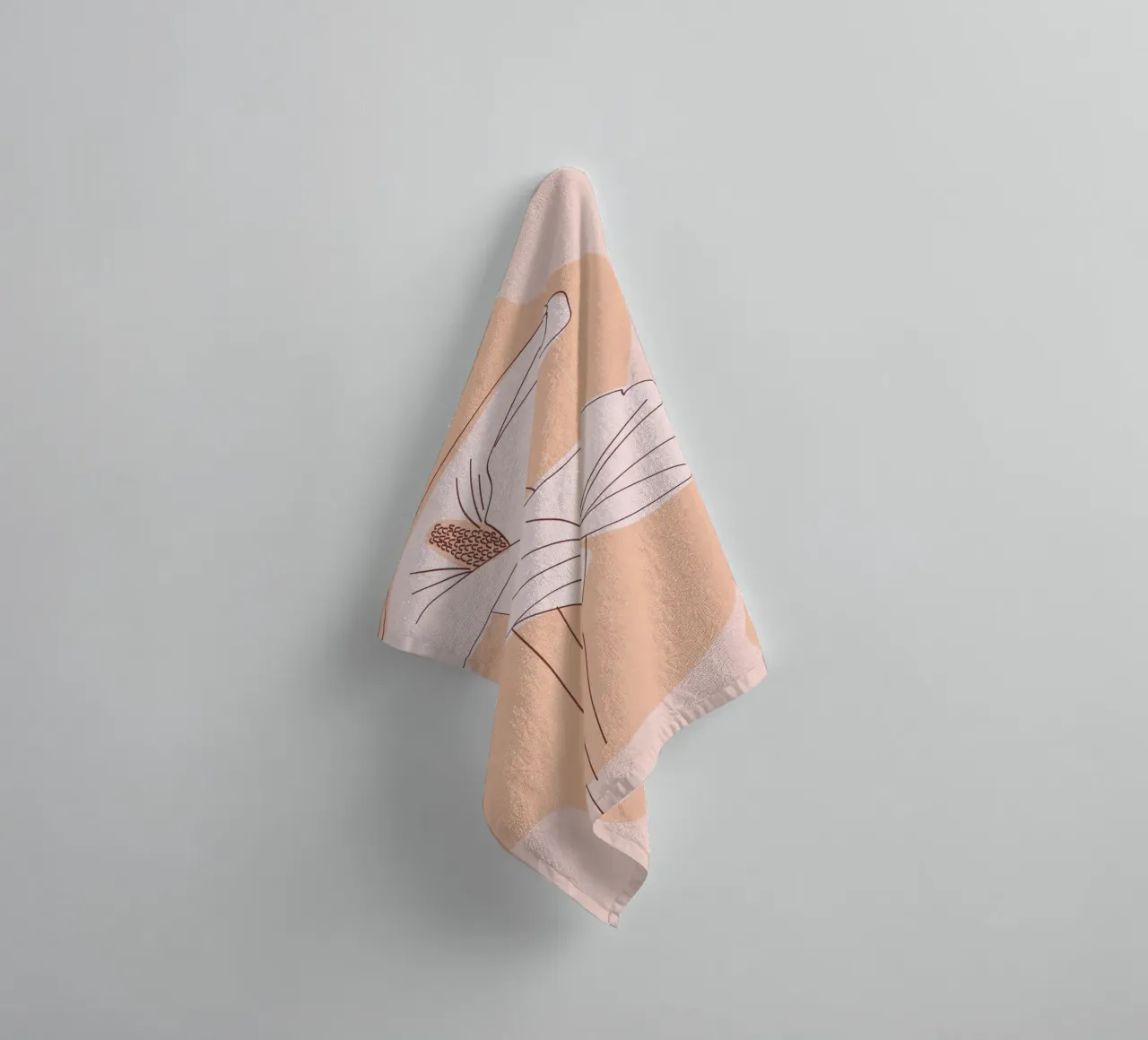 Delicate linee floreali asciugamano da bagno da Whole©
