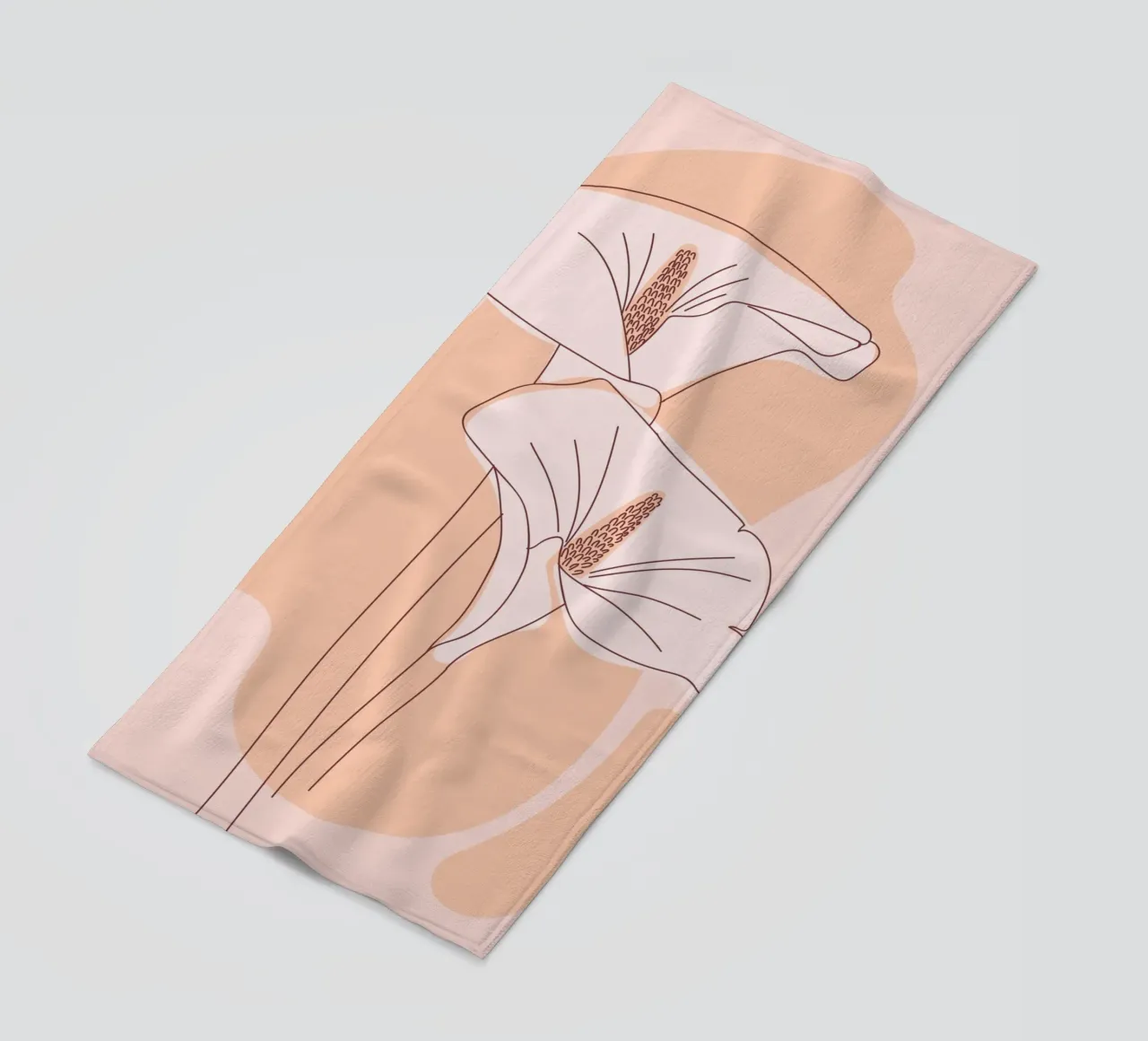 Delicate linee floreali telo mare da Whole©