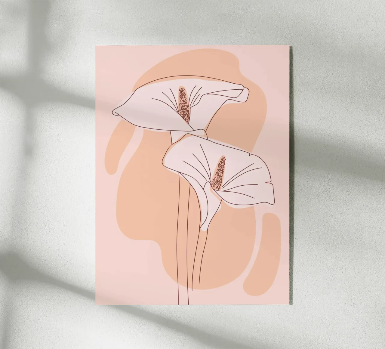 Delicate linee floreali plexiglass da Whole©