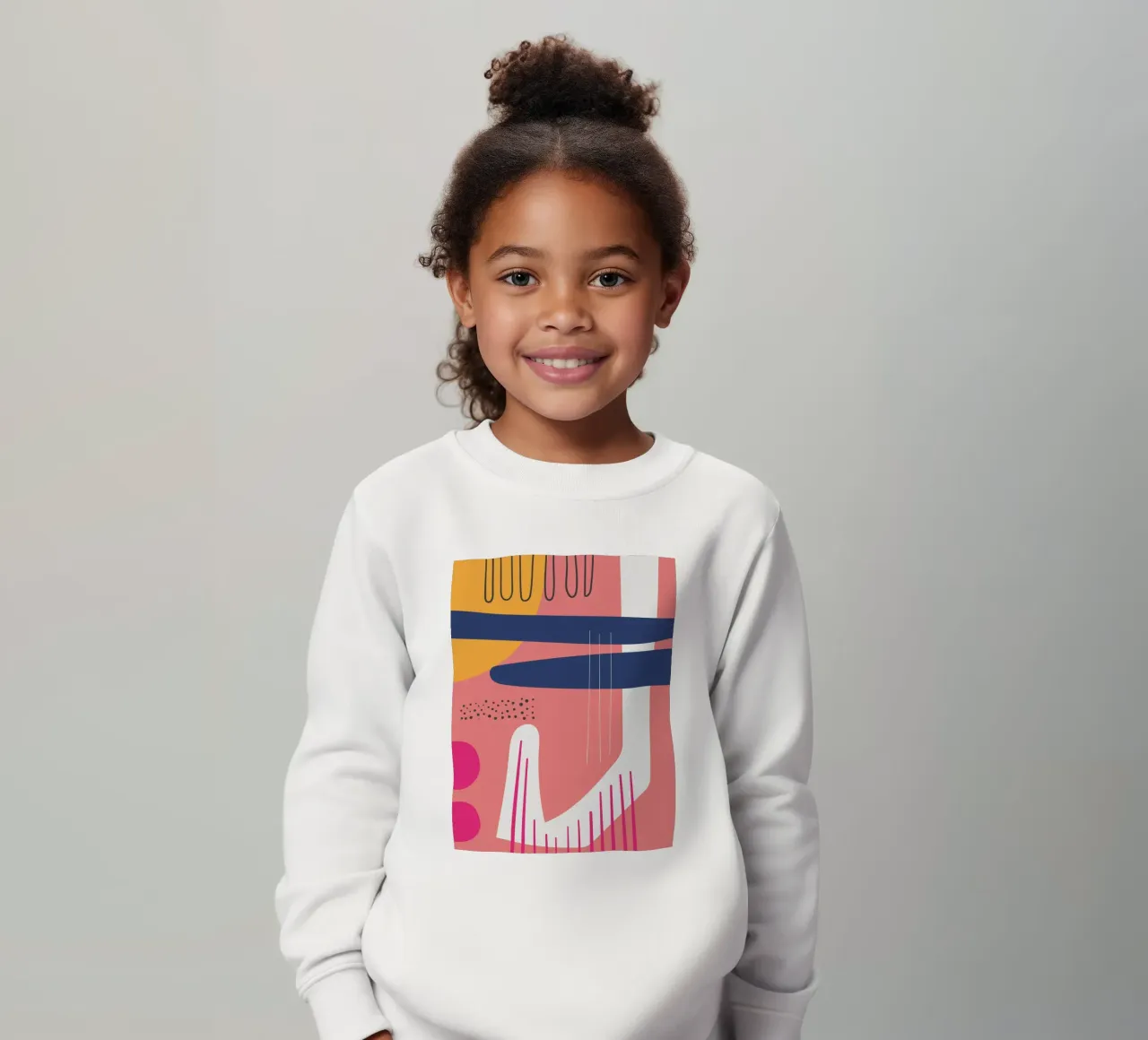 Abstract colour harmony kids sweatshirt by Whole©