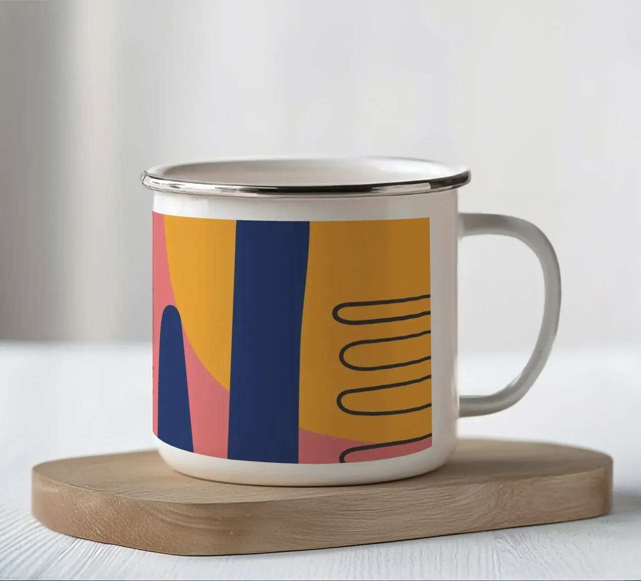 Armonia astratta dei colori tazza in smalto da Whole©