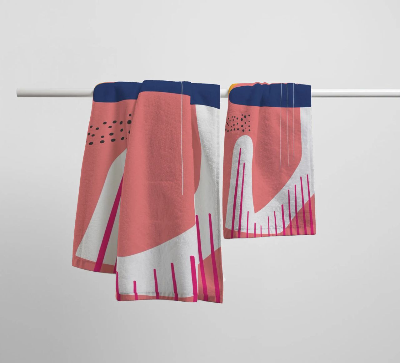 Abstract colour harmony towel by Whole©