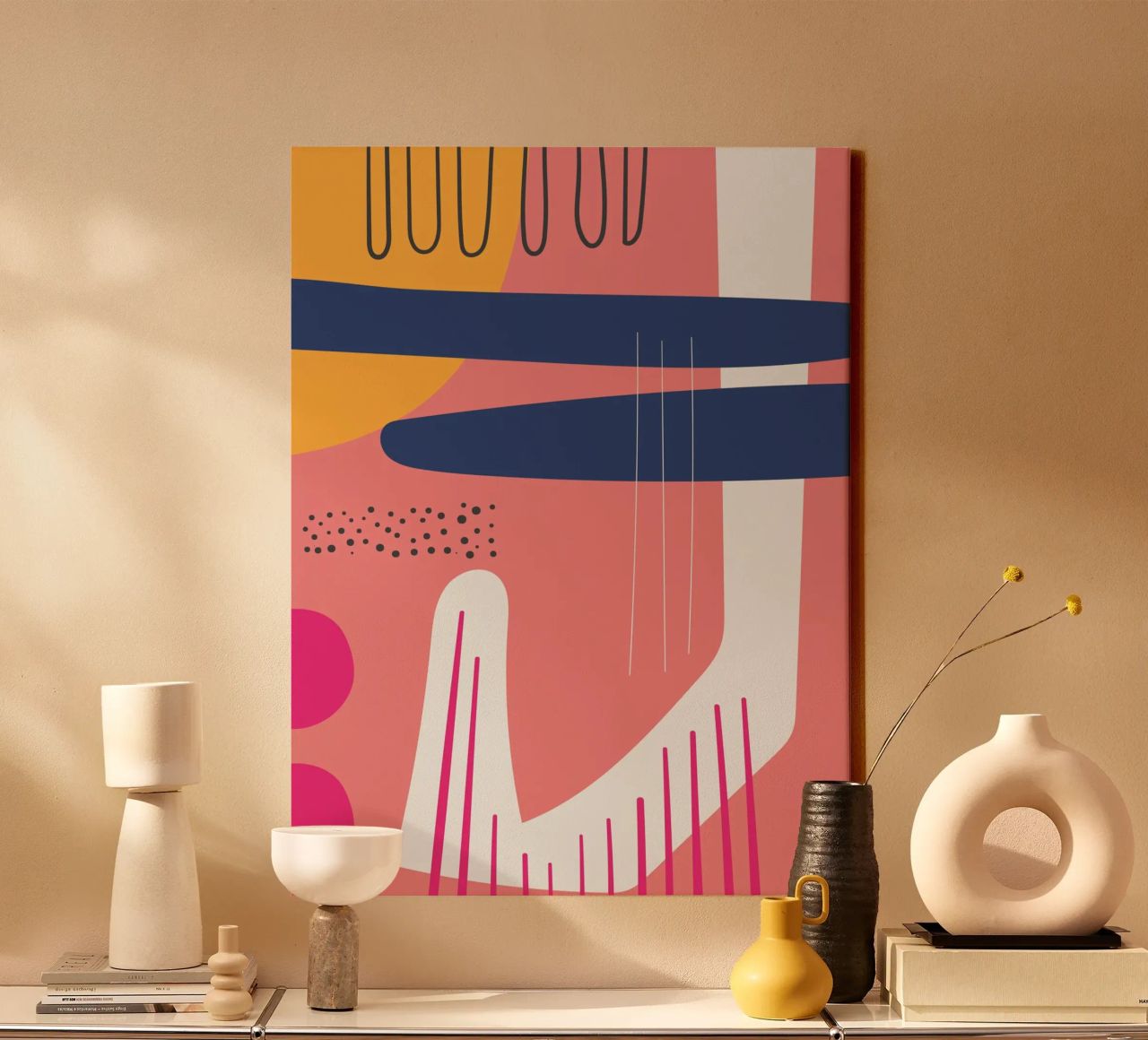 Abstract colour harmony canvas by Whole©