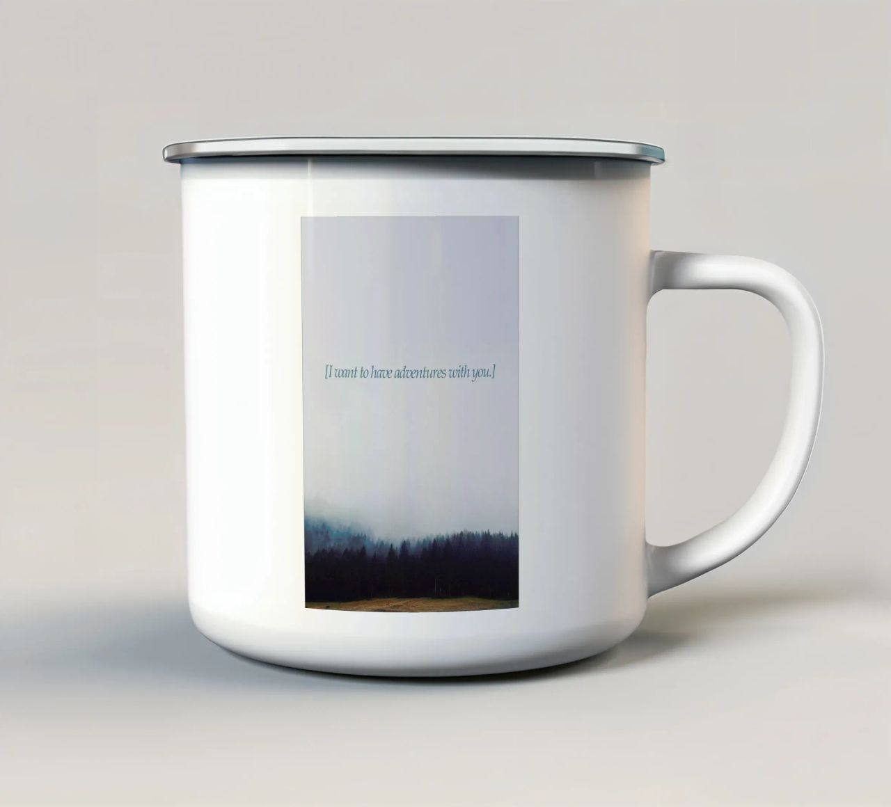 Adventures With You enamel mug by Kubistika