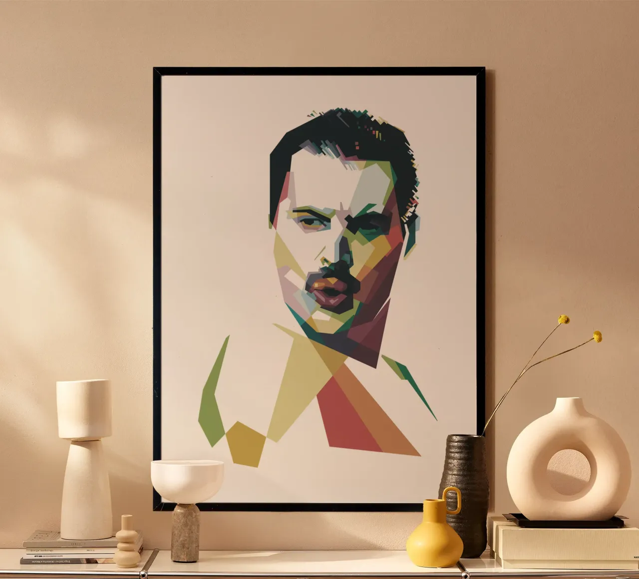 Freddie Legend poster con telaio in plastica da Alkahfsmart