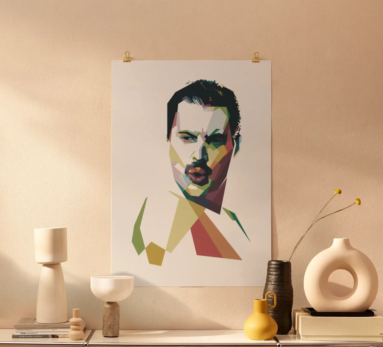 Freddie Legend poster con telaio in plastica da Alkahfsmart
