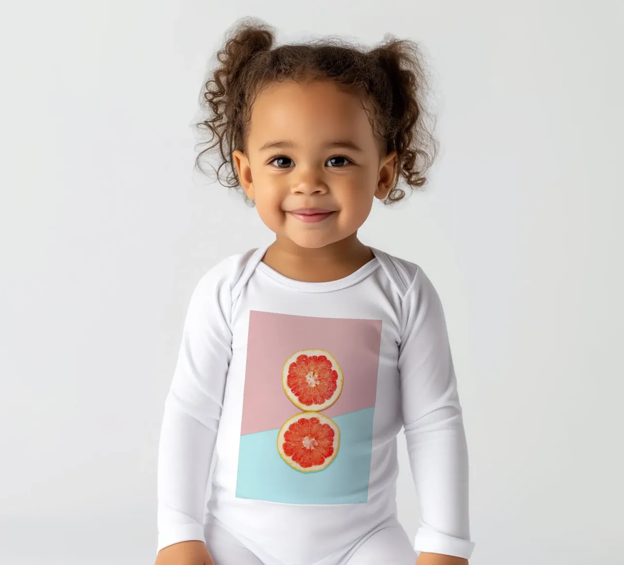 Breakfast For Two long-sleeve baby romper by Kubistika