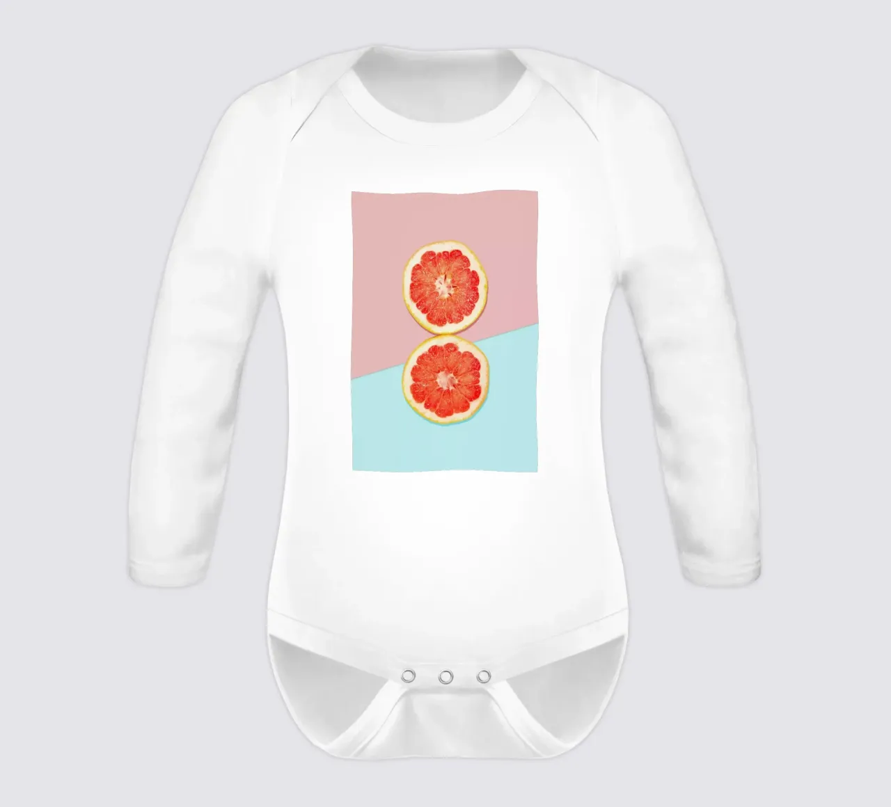 Breakfast For Two long-sleeve baby romper by Kubistika