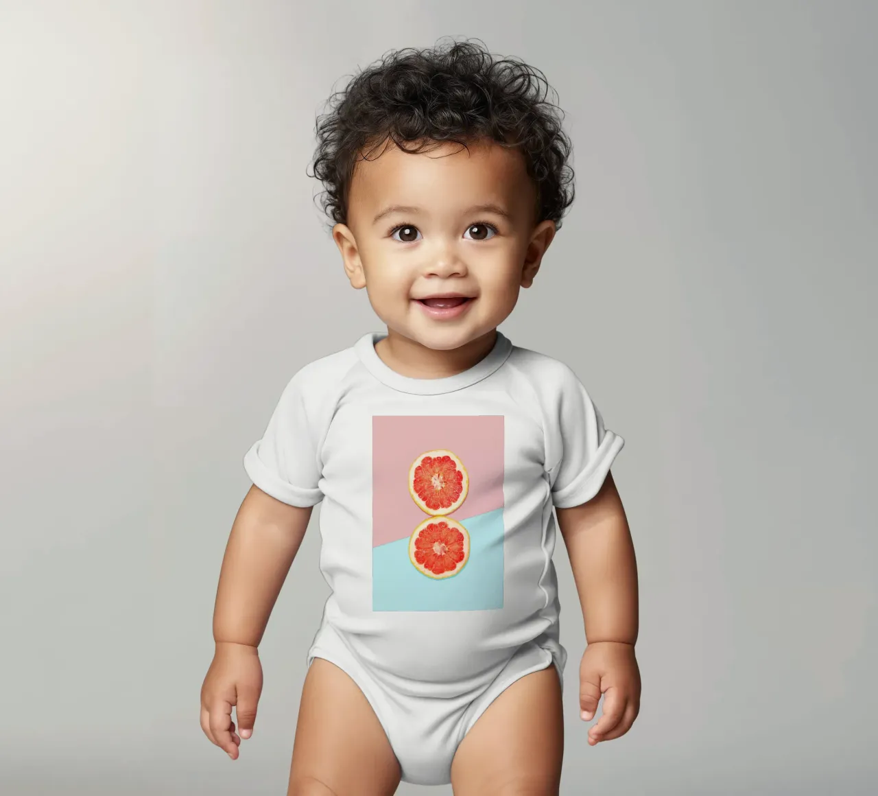 Breakfast For Two short-sleeve baby romper by Kubistika