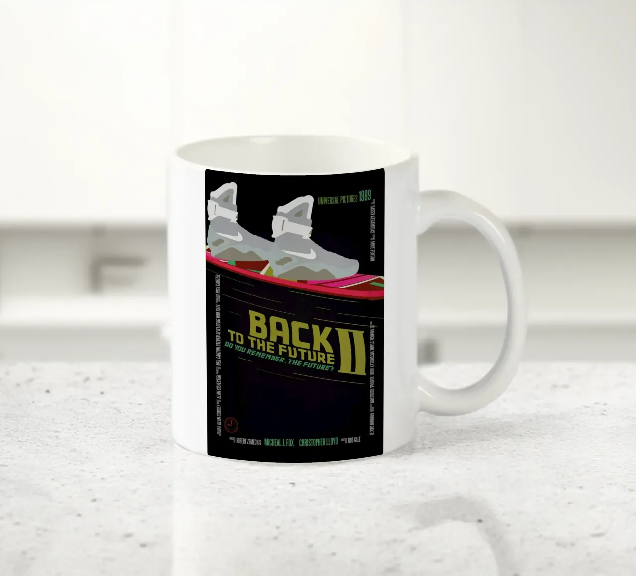 Back To The Future ceramic mug by Aycan Elijah Yilmaz