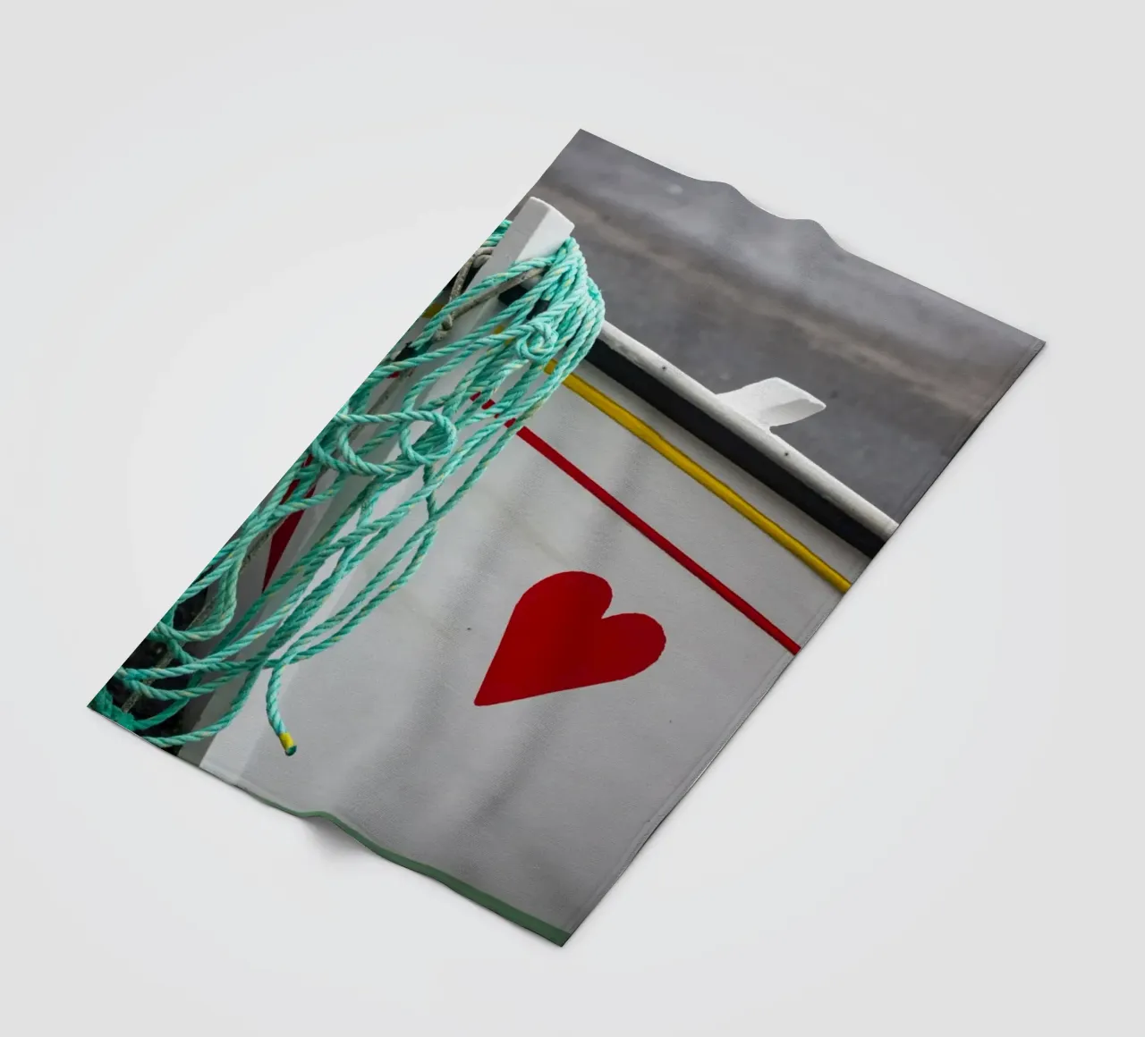 Cuore rosso coperta in pile da anderm