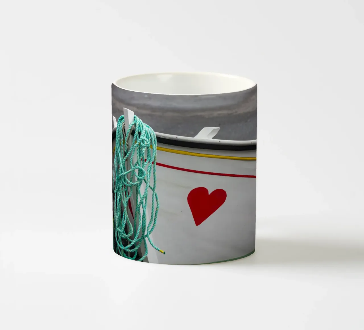 Cuore rosso tazza in ceramica da anderm