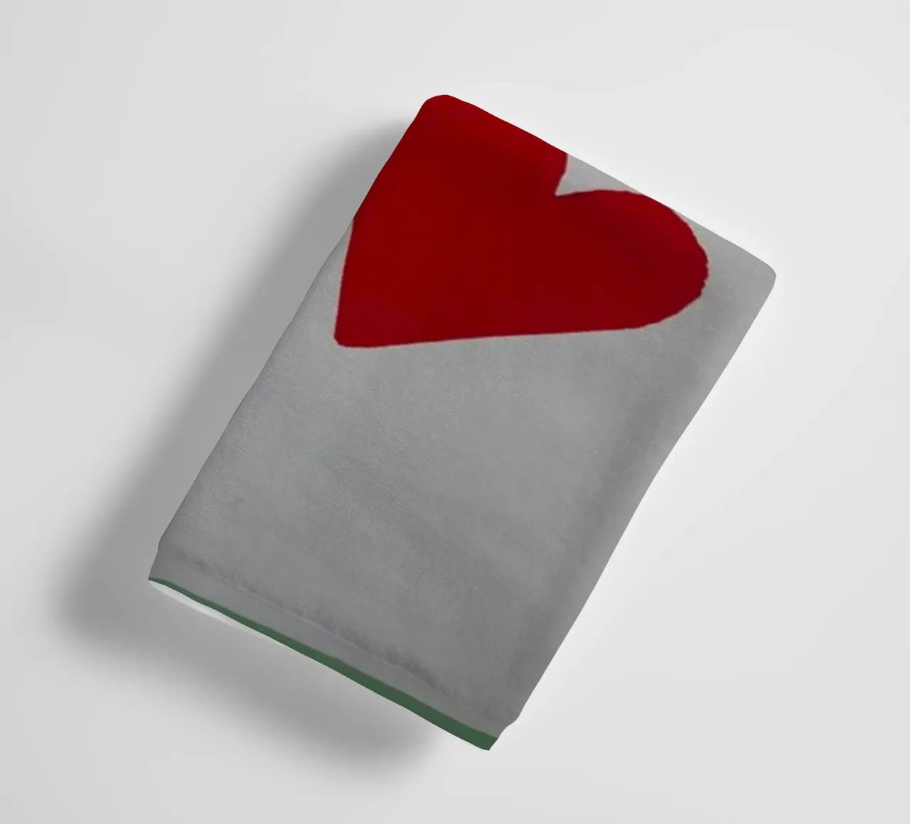 Cuore rosso asciugamano da bagno da anderm