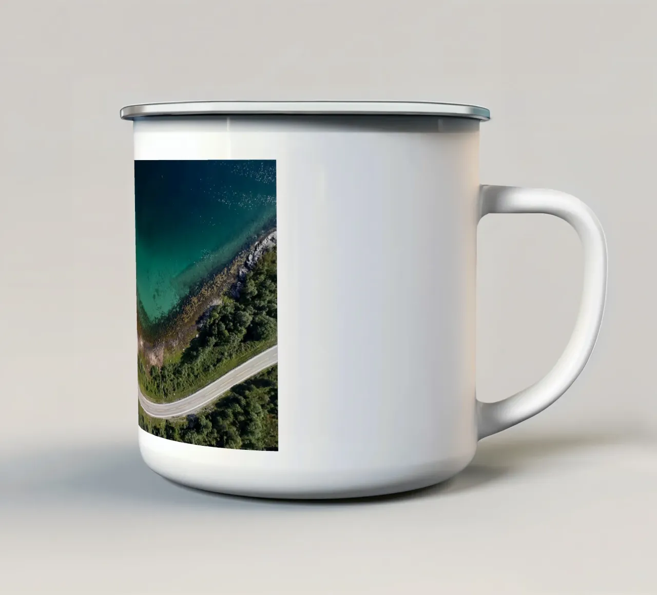 Strada del mare tazza in smalto da anderm