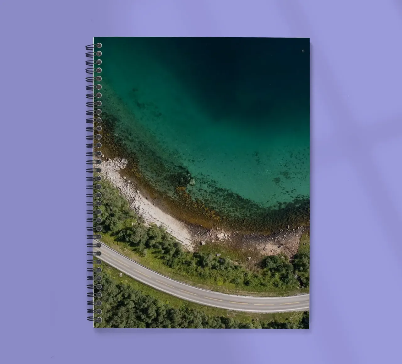 Seaside road spiral notebook by anderm