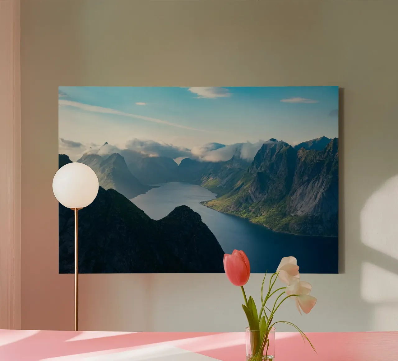 Reinebringen in Lofoten tela con Cornice a cassetta da anderm