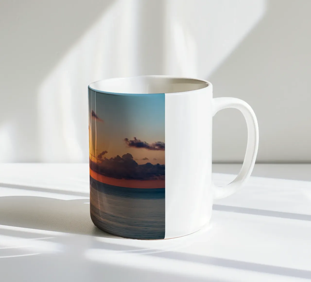Tramonto al mare tazza in ceramica da anderm