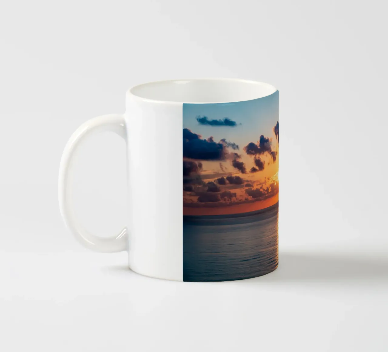 Tramonto al mare tazza in ceramica da anderm