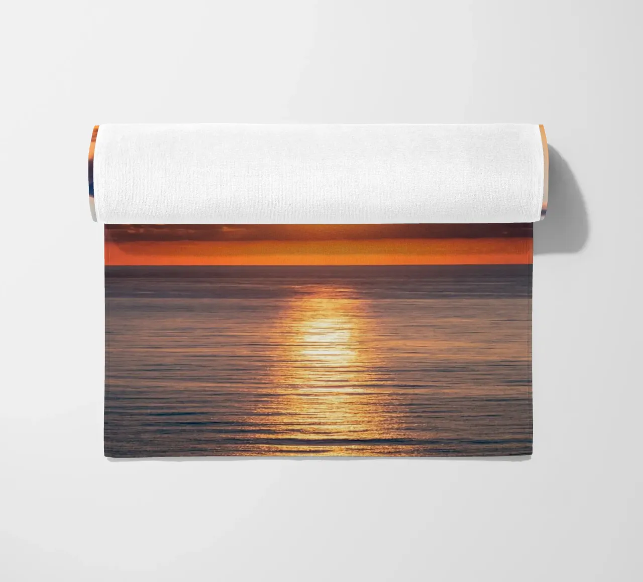 Sunset at the sea beach towel by anderm