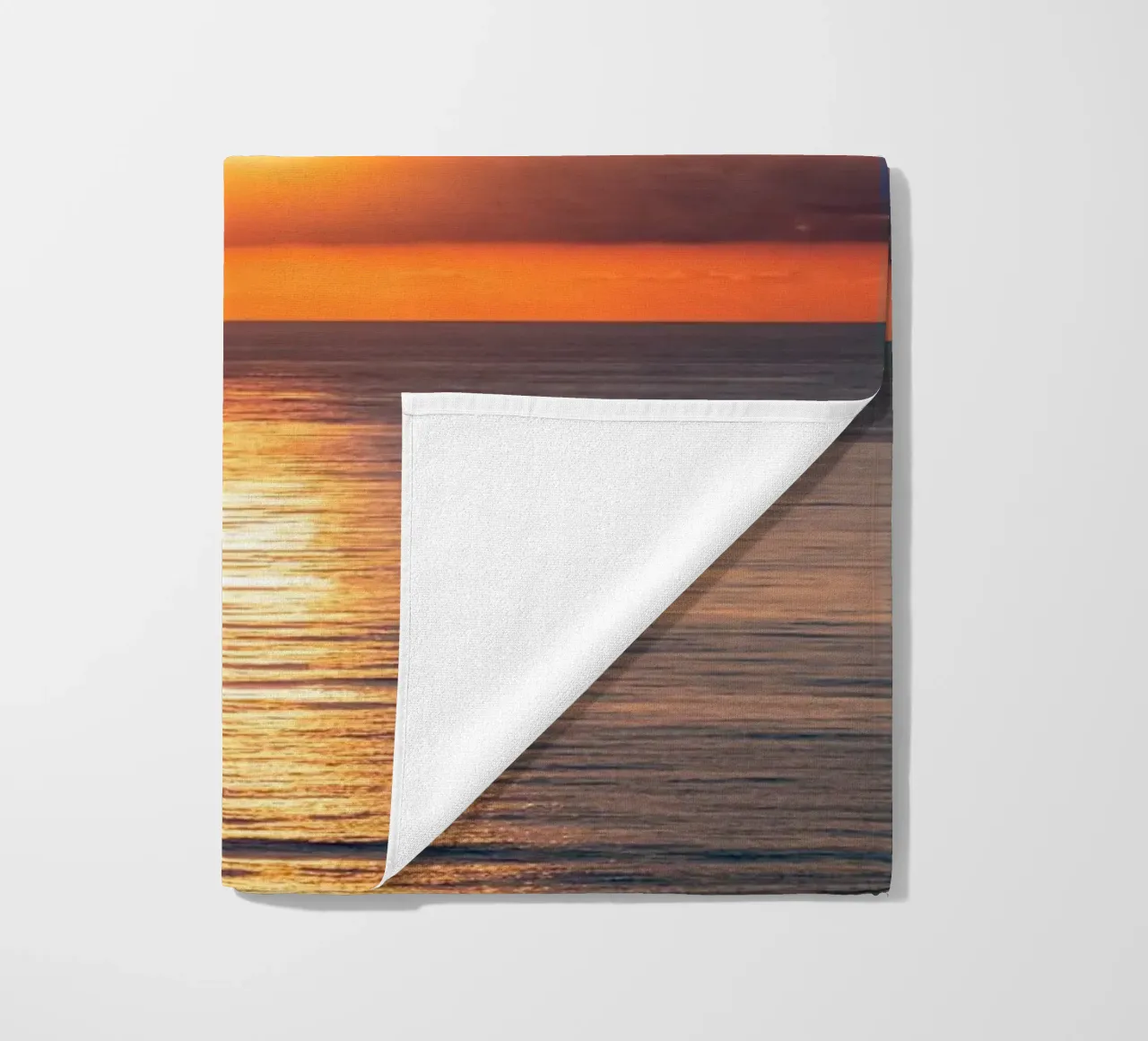 Sunset at the sea beach towel by anderm