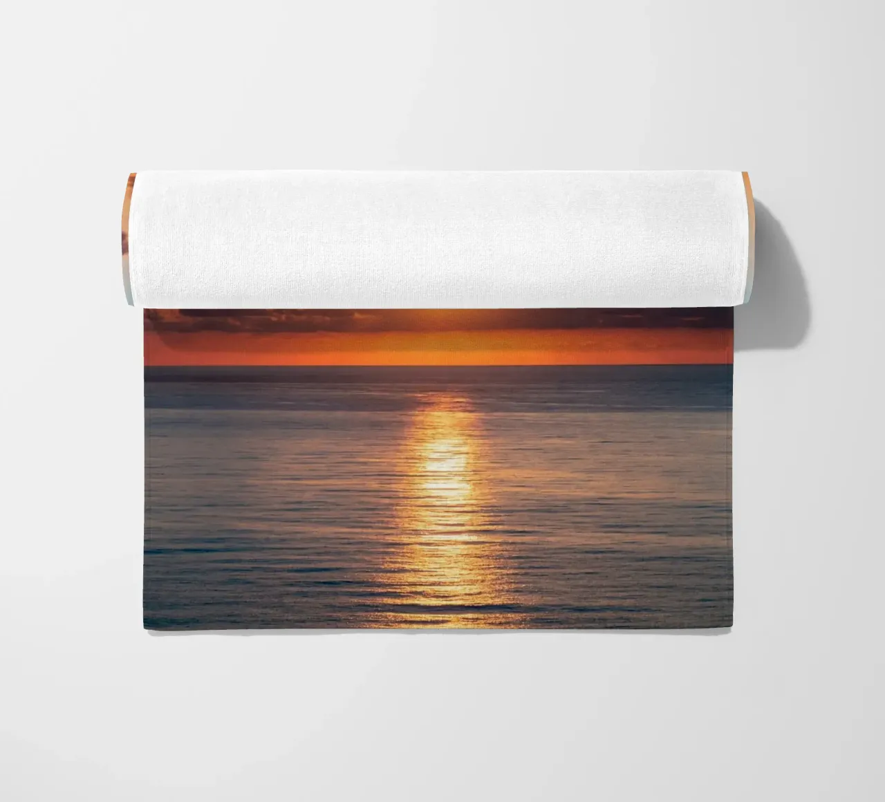 Sunset at the sea beach towel by anderm