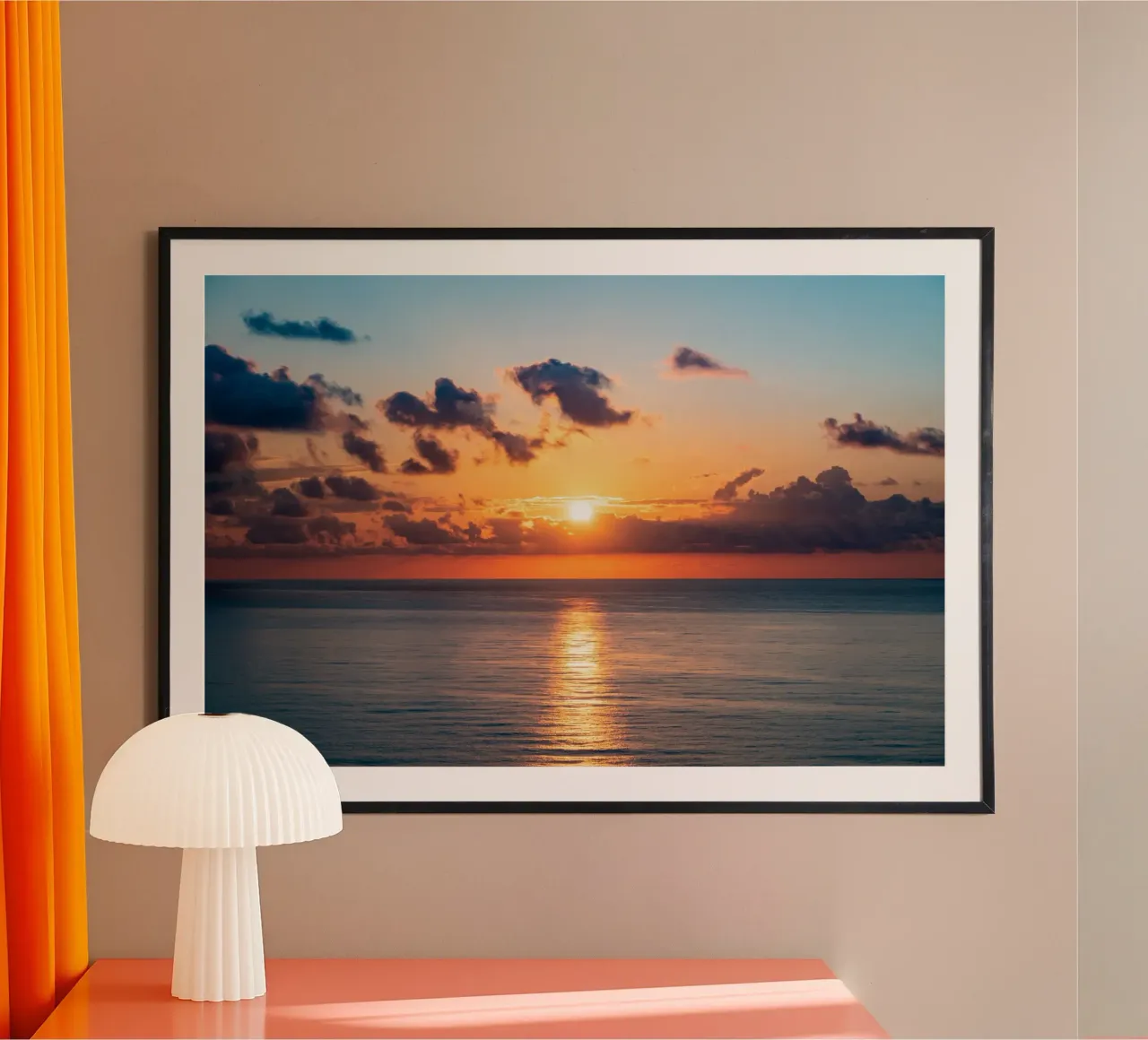 Tramonto al mare carta hahnemühle da anderm