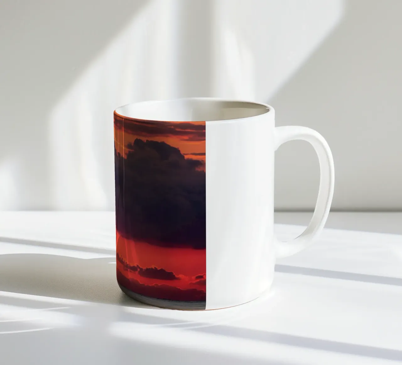 Tramonto al mare tazza in ceramica da anderm