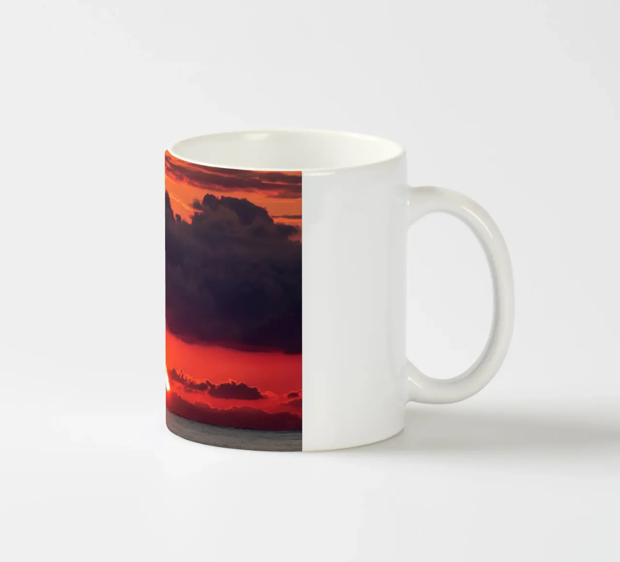 Tramonto al mare tazza in ceramica da anderm