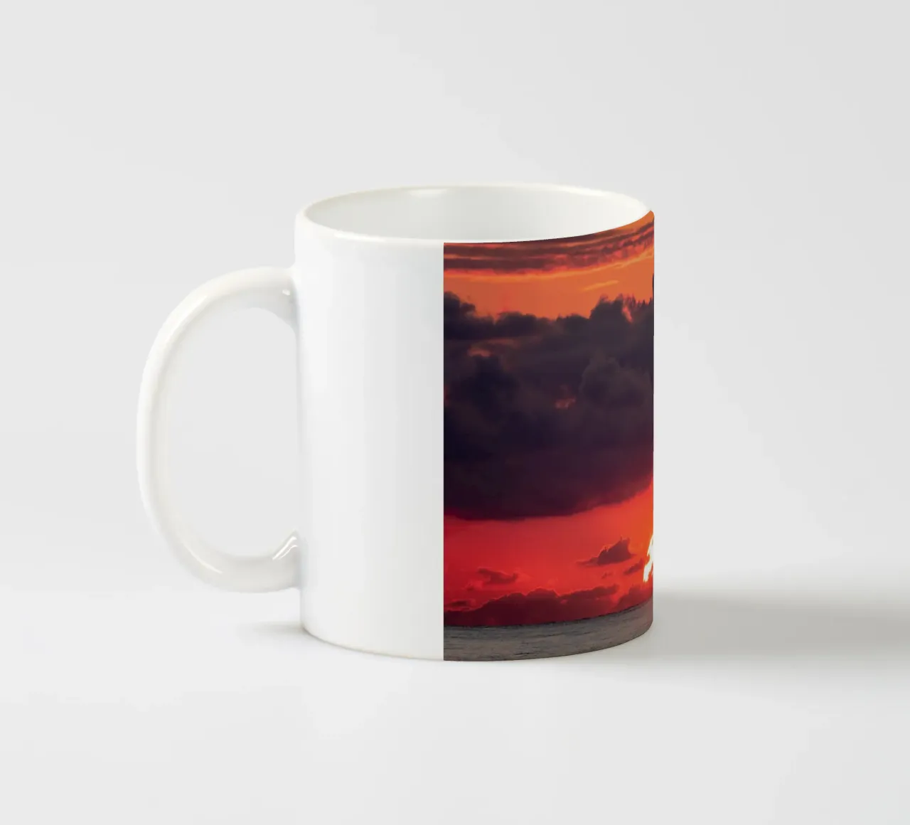 Tramonto al mare tazza in ceramica da anderm