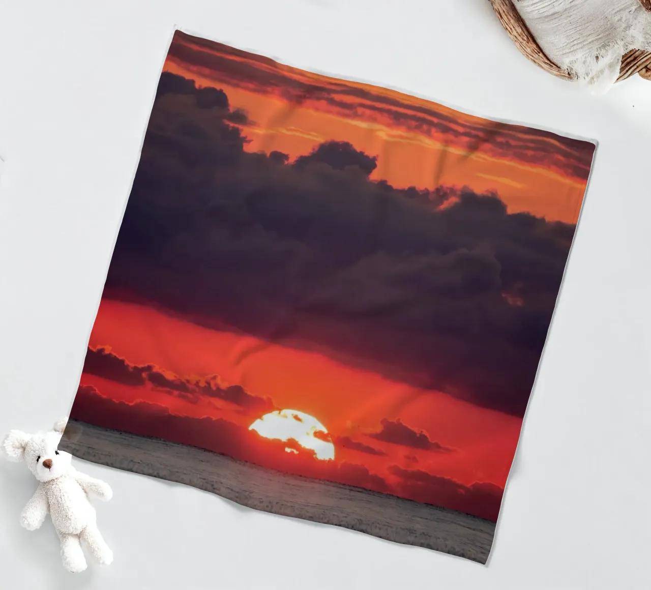 Tramonto al mare coperta in pile da anderm