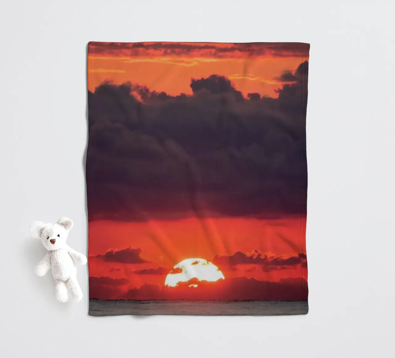 Tramonto al mare coperta in pile da anderm