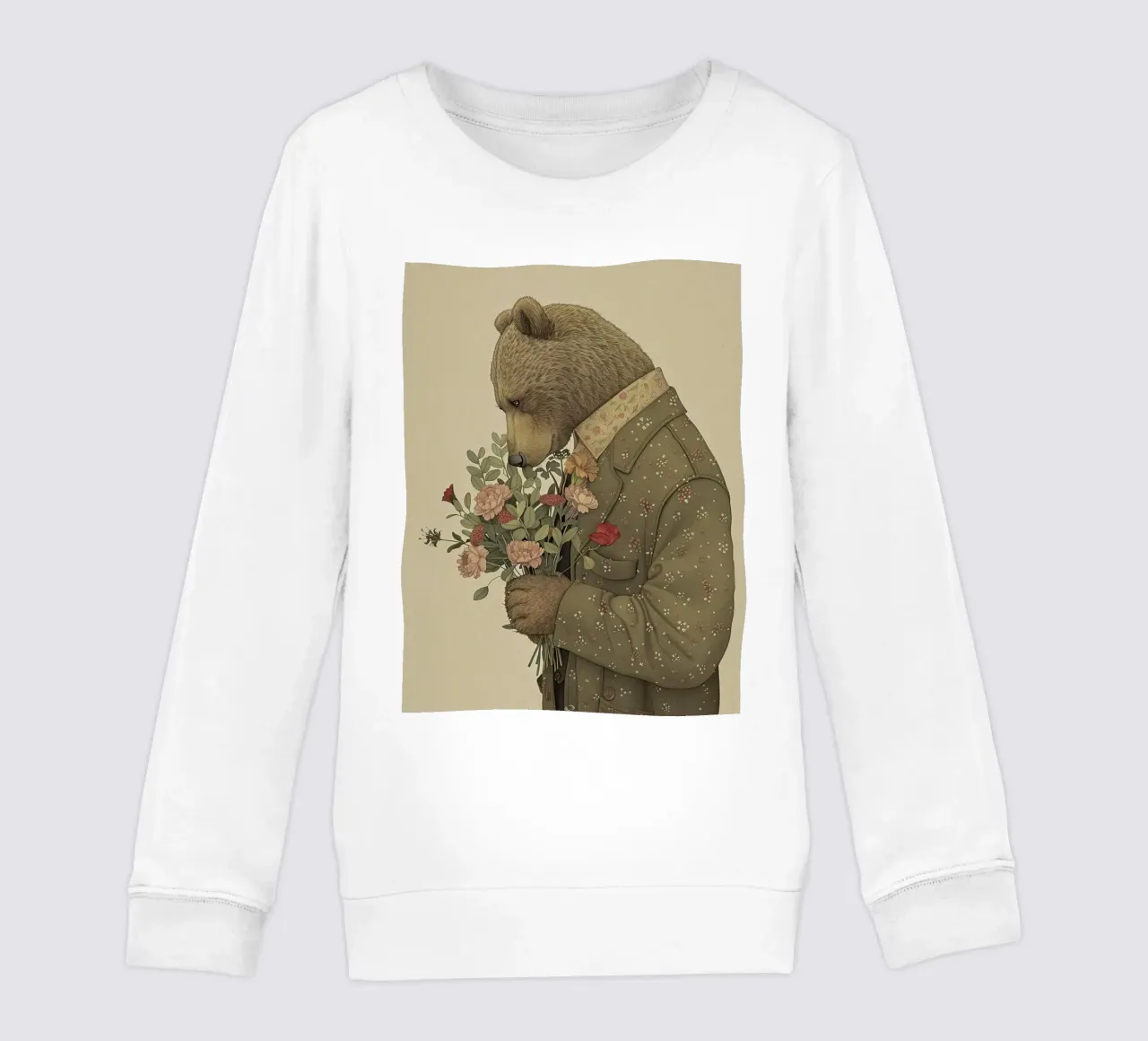 Orso gentile felpa bambino da Rustic Grace Studio 02