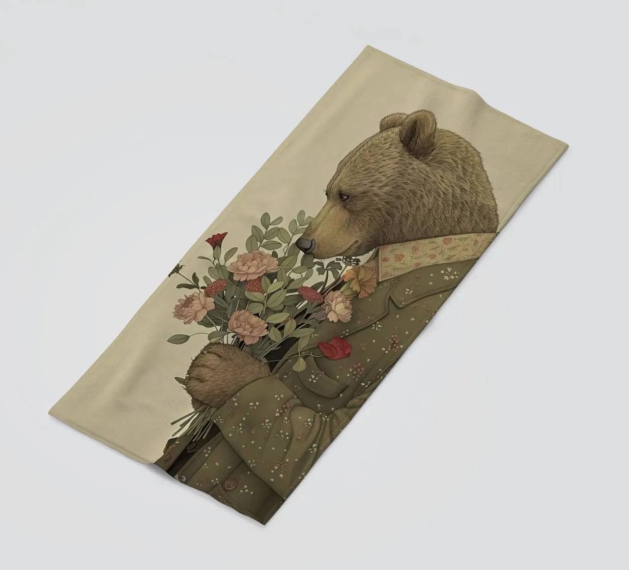 Orso gentile telo mare da Rustic Grace Studio 02